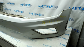 Front bumper bare VW Tiguan 18 - white, broken mount, scratches, pressed