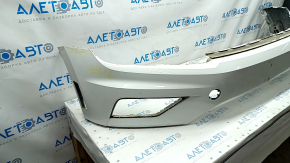 Front bumper bare VW Tiguan 18 - white, broken mount, scratches, pressed