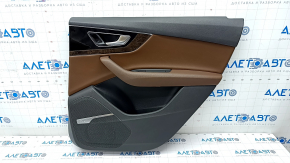 Door trim card rear right Audi Q7 16-19 leather brown, wood insert, BOSE, scratches