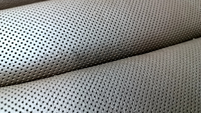 Rear row of seats 2nd row Audi Q7 16 - brown leather with perforation, heated, scratches, cracks