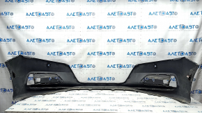 Front bumper bare Honda Accord 18-20 black, scratches, broken fasteners, crack