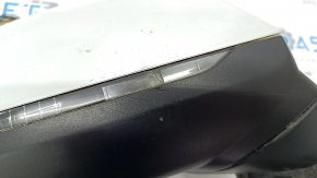 Side mirror right Audi Q7 16-19 15+4 pins, heated, auto-dimming, auto-folding, turn signal, camera, BSM, white, cracks, broken frame