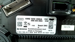Audi Q7 instrument cluster 16-digital, 95k, for projection, scratches on glass