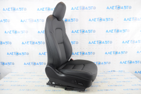 Passenger seat Tesla Model 3 18- leather black, with airbag, electric, heated, with tensioner, scratches