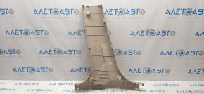 Center pillar trim lower right Nissan Rogue 14-20 beige, plastic turned white, scratch