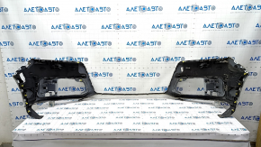 Bare front bumper Audi Q7 16-19 for 4 parking sensors, white, with reflectors, without washer, scratches, broken fasteners