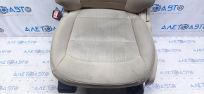 Driver's seat Ford Explorer 16-19 without airbag, electric + mechanics, beige cloth, for dry cleaning, bumps, scratches