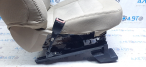 Driver's seat Ford Explorer 16-19 without airbag, electric + mechanics, beige cloth, for dry cleaning, bumps, scratches