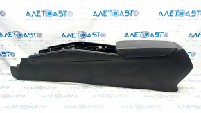 Console central armrest Honda Accord 18-22 black leather, without air duct, scratches