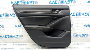 Door trim card rear left Honda Accord 18-22 black leather, wood insert, scratches
