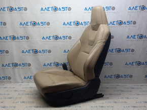 Driver's seat Tesla Model S 12-15 pre-rest, type 1, without airbag, electric, beige leather, heated, electrics not working, scratches, leather swelled, no motor