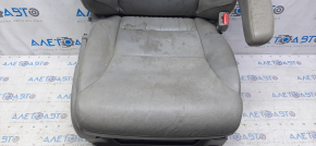 Passenger seat Honda CRV 12-12 without airbag, mechanics, gray leather, no plug, dry cleaning, cracks in leather