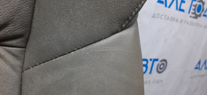 Passenger seat Honda CRV 12-12 without airbag, mechanics, gray leather, no plug, dry cleaning, cracks in leather