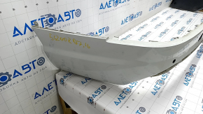 Bare rear bumper lower part Audi Q7 16-19 for 4 parking sensors, white, scratches