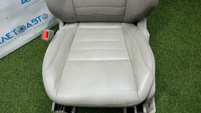 Driver's seat Ford C-max MK2 13-18 with airbag, electric, heated, beige leather, cracks in leather