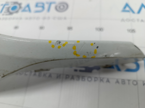 Front bumper lip right Audi Q7 16-19 white, broken fasteners, scratches