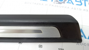 Door sill trim rear right outer Audi Q7 16- black with chrome, backlight, scratches