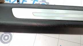 Door sill trim front right outer Audi Q7 16- black with chrome, backlight, scratches