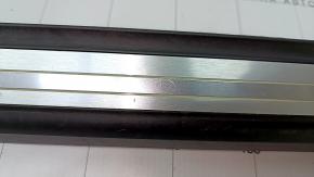 Door sill trim front right outer Audi Q7 16- black with chrome, backlight, scratches