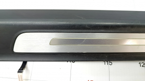 Door sill trim front left outer Audi Q7 16- black with chrome, backlight, scratches