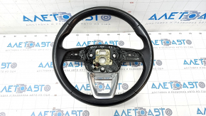 Bare steering wheel Audi Q7 16-19 leather black, heated, worn, bumps