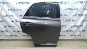 Door assembly rear right Lexus RX450h 10-15 hybrid, graphite 1H9, scratches on handle