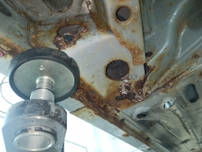 Quarter wing rear left Ford C-max MK2 13-18 on body, silver, rusty