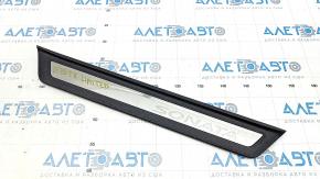 Door sill trim front right outer Hyundai Sonata 15-19 black with chrome, broken fastening, worn