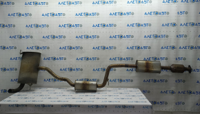 Exhaust line middle part Ford C-max MK2 13-18 with catalytic converter and barrel, rusty, studs sawed off