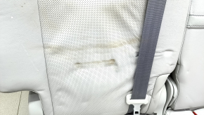 Rear row of seats 2 row Lexus RX350 RX450h 10-15 with airbag, gray leather, dented leather, cracks, needs cleaning, without headrests