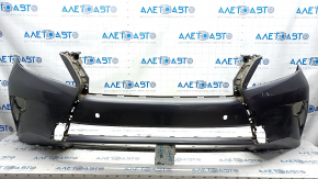 Bare front bumper Lexus RX350 RX450h 13-15 rest, for parking sensors, graphite, crack, broken fasteners