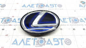 Radiator grill emblem grill Lexus RX450h 10-15 blue glass, sand