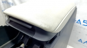 Central console armrest Lexus RX350 RX450h 10-15 leather black, armrest gray, leather defect