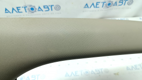 Upper right front pillar trim Hyundai Santa FE Sport 13-18 beige, broken crepe, scratch, plastic turned white