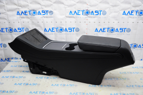 Console center armrest and cup holders Tesla Model 3 21- leather black, without wiring, scratch