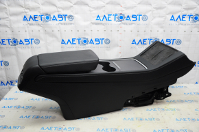 Console center armrest and cup holders Tesla Model 3 21- leather black, without wiring, scratch