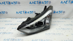 Headlight front left Hyundai Santa FE Sport 13-16 prerest, sport, halogen, peeling varnish, sand