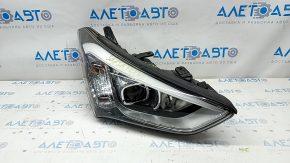 Headlight front right Hyundai Santa FE Sport 13-16 prerest, sport, halogen, peeling varnish, sand