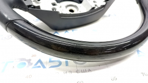 Naked steering wheel Lexus RX350 RX450h 13-15 rest leather, black with wood, scratches