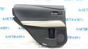 Door trim card rear left Lexus RX350 RX450h 10-15 black with black insert leather, armrest gray leather type 2, butts
