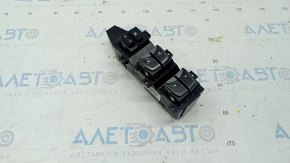 Front left window lift control Hyundai Santa FE Sport 13-18 black, gray inserts, 2 auto