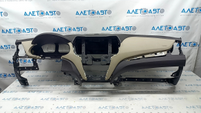 Dashboard front panel without AIRBAG Hyundai Santa FE Sport 13-18 dark brown with beige insert, scratches