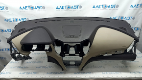 Dashboard front panel without AIRBAG Hyundai Santa FE Sport 13-18 dark brown with beige insert, scratches