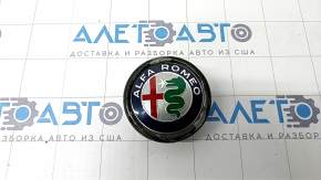 Emblem of radiator grille Alfa Romeo Giulia 17- carbon, polished varnish