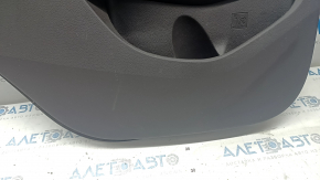 Door trim card rear left Hyundai Santa FE Sport 13-18 dark brown with beige, scratches, broken crepe