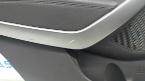 Door trim card rear left Hyundai Santa FE Sport 13-18 dark brown with beige, scratches, broken crepe