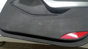 Door trim card front right Hyundai Santa FE Sport 13-18 dark brown with beige, scratches