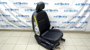 Passenger seat VW Tiguan 18- without airbag, mechanical, heated, leather, black, shot