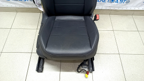 Passenger seat VW Tiguan 18- without airbag, mechanical, heated, leather, black, shot