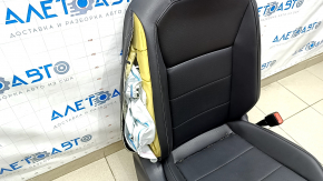 Passenger seat VW Tiguan 18- without airbag, mechanical, heated, leather, black, shot